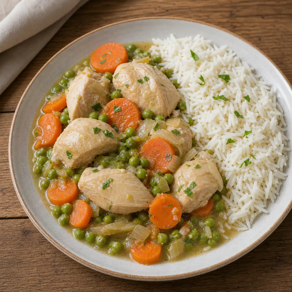 Pollo arvejado Pollo arvejado